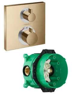 Смеситель для душа Hansgrohe Ecostat Square 15714140S бронза